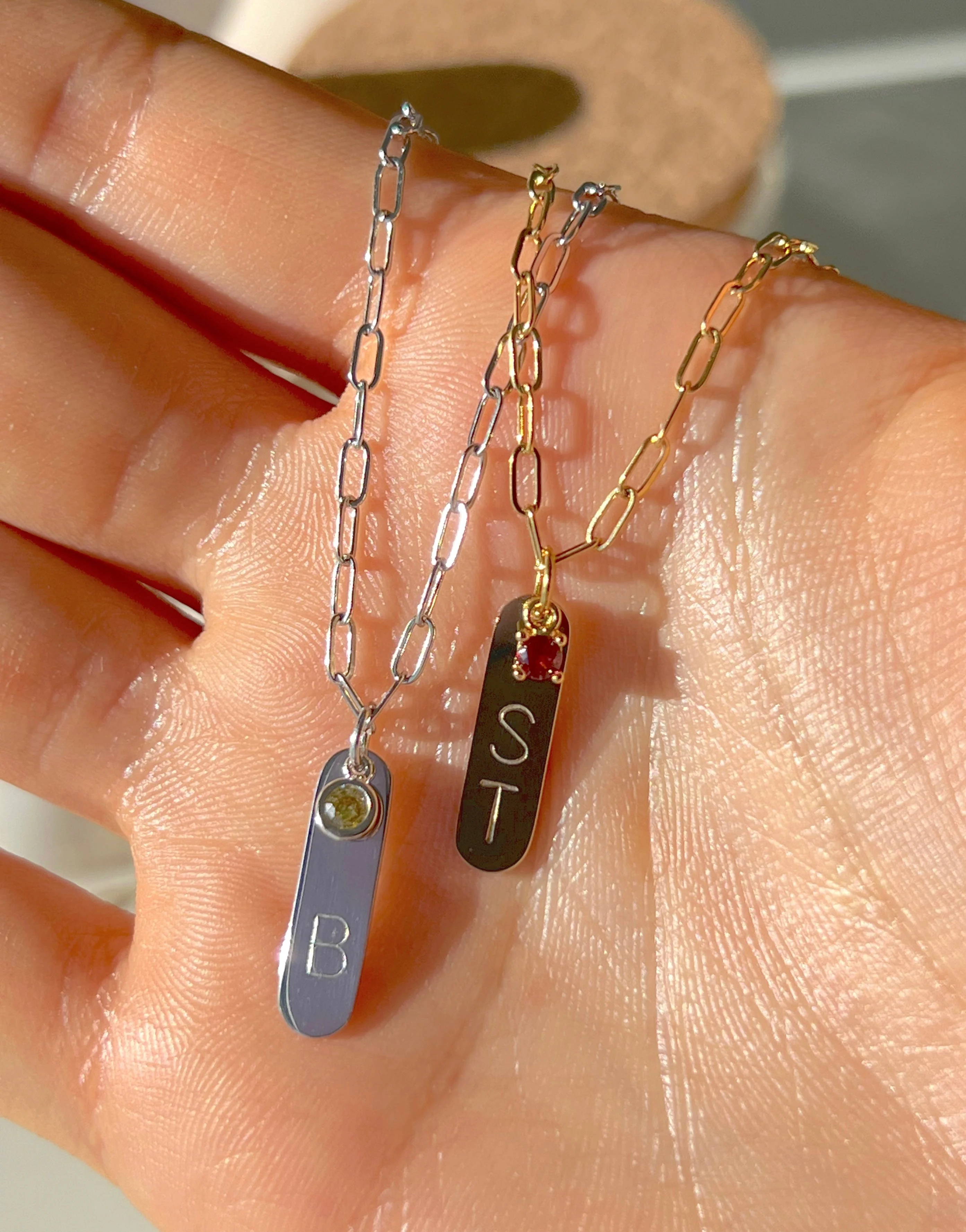 Initial Bar Necklace - Image 3