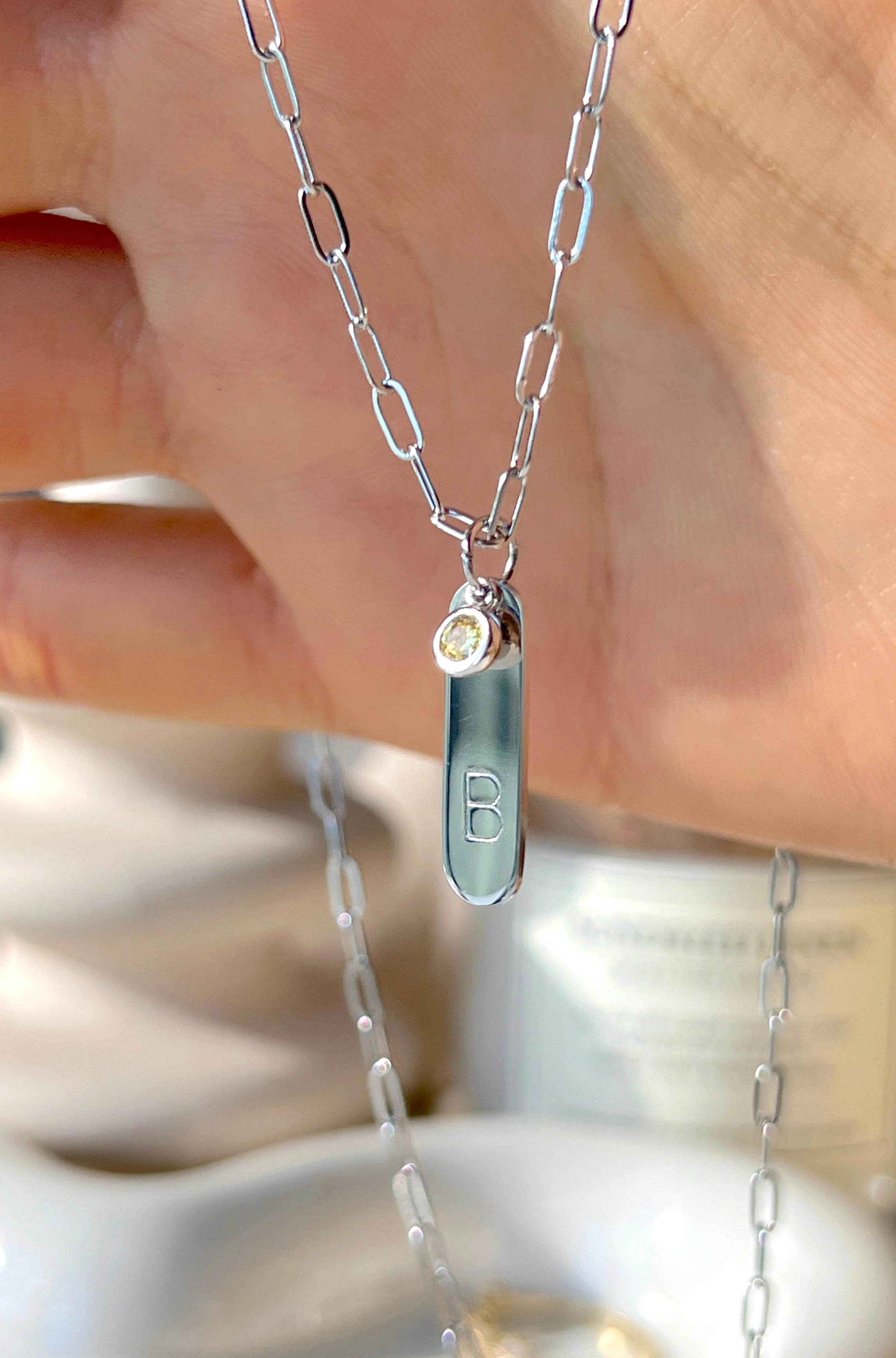 Initial Bar Necklace - Image 6