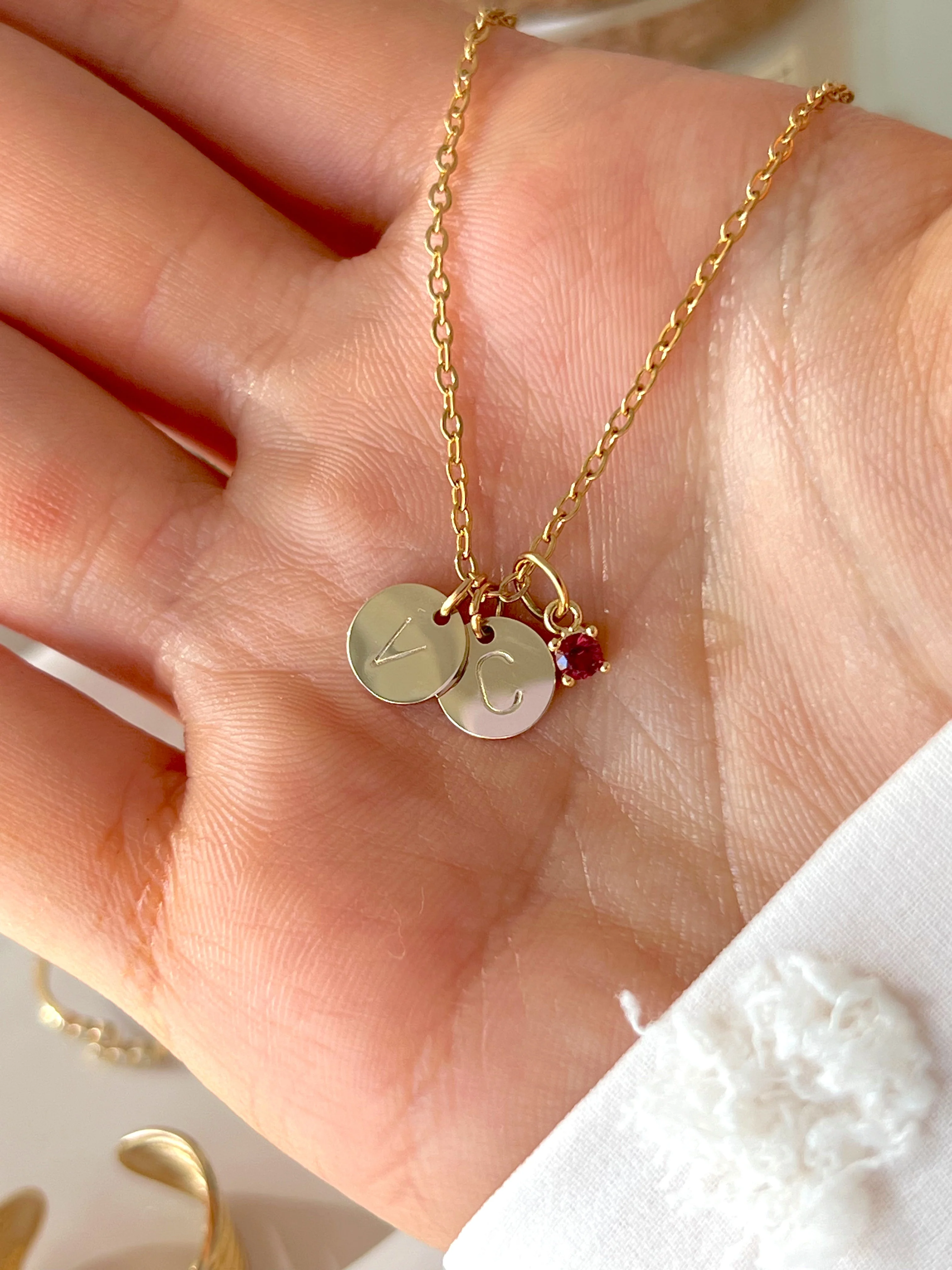 Initial Coin Necklace - Image 3