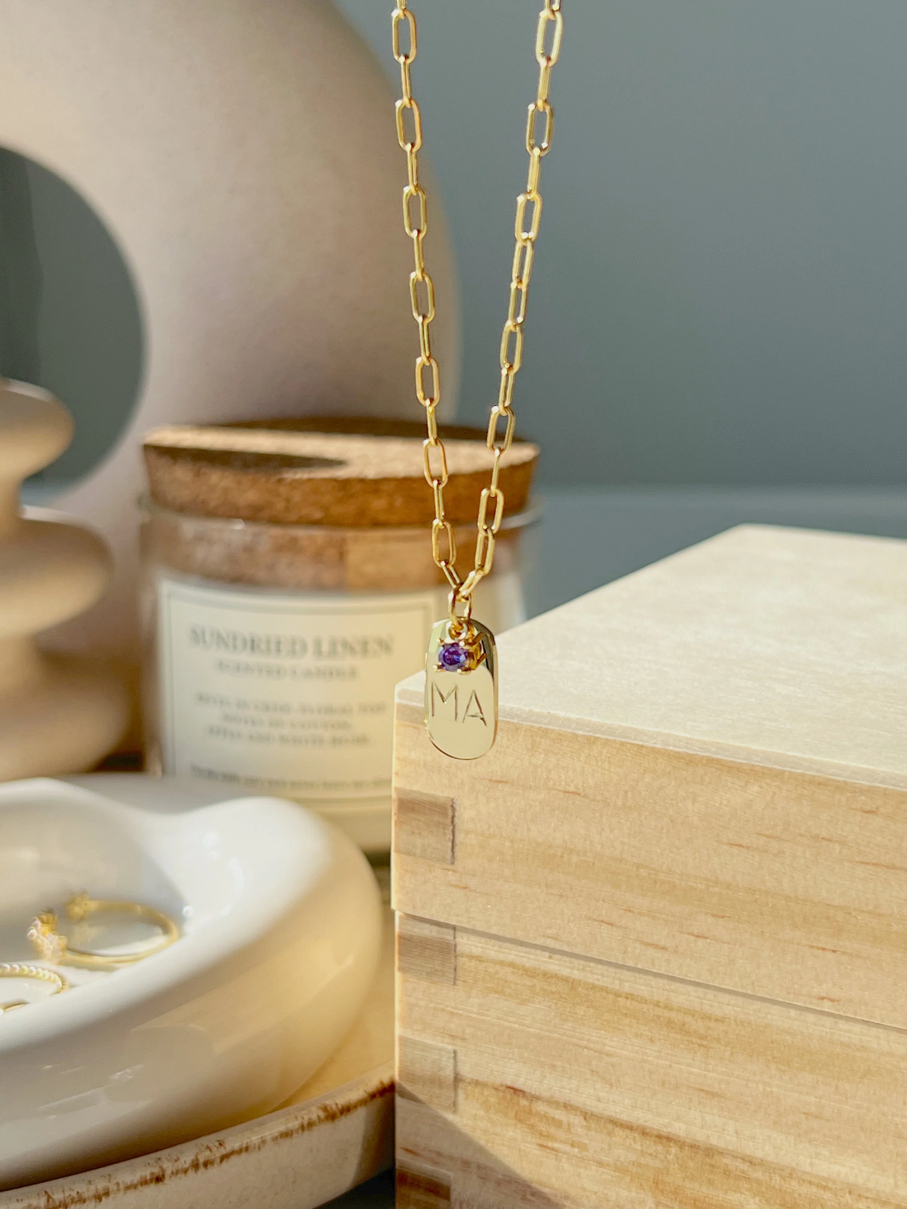Initial Tag Necklace - Image 4