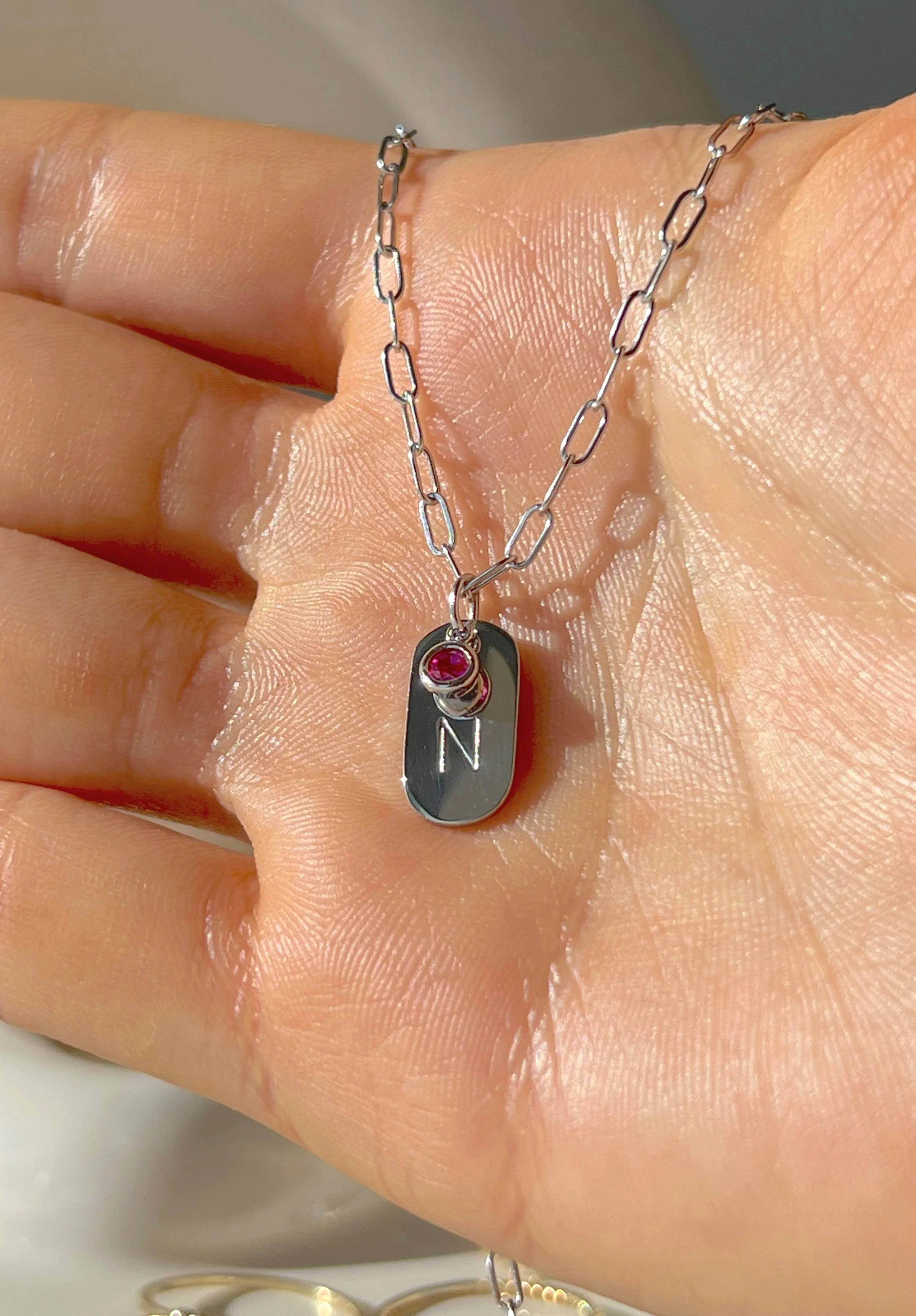 Initial Tag Necklace - Image 5