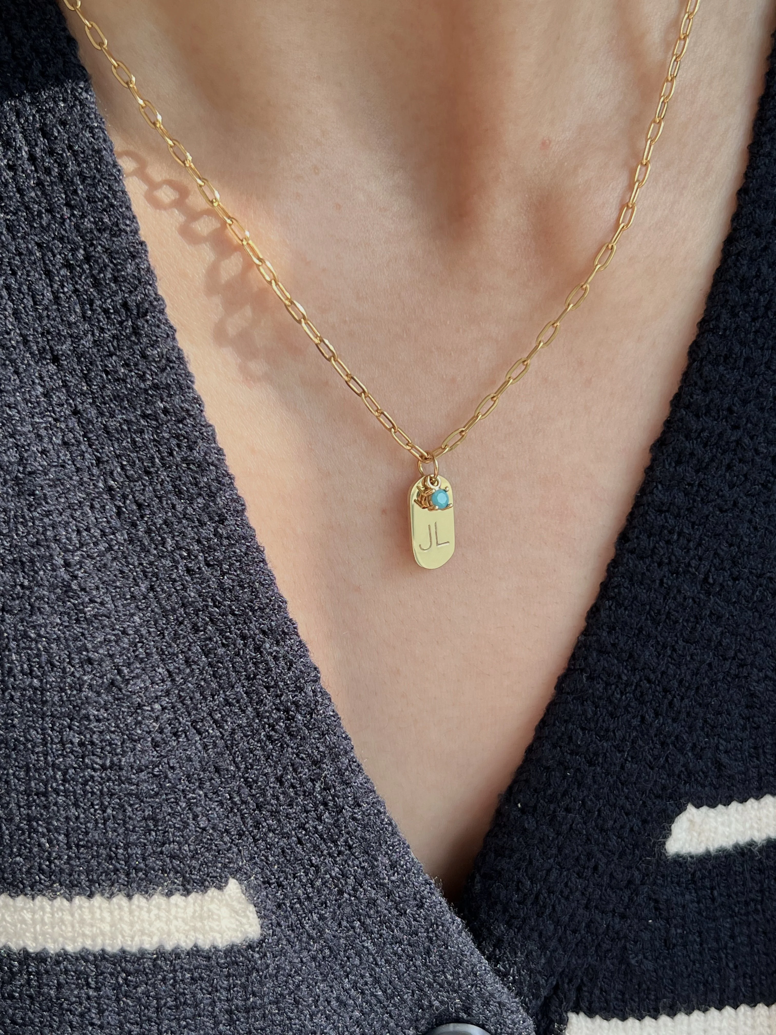 Initial Tag Necklace - Image 8