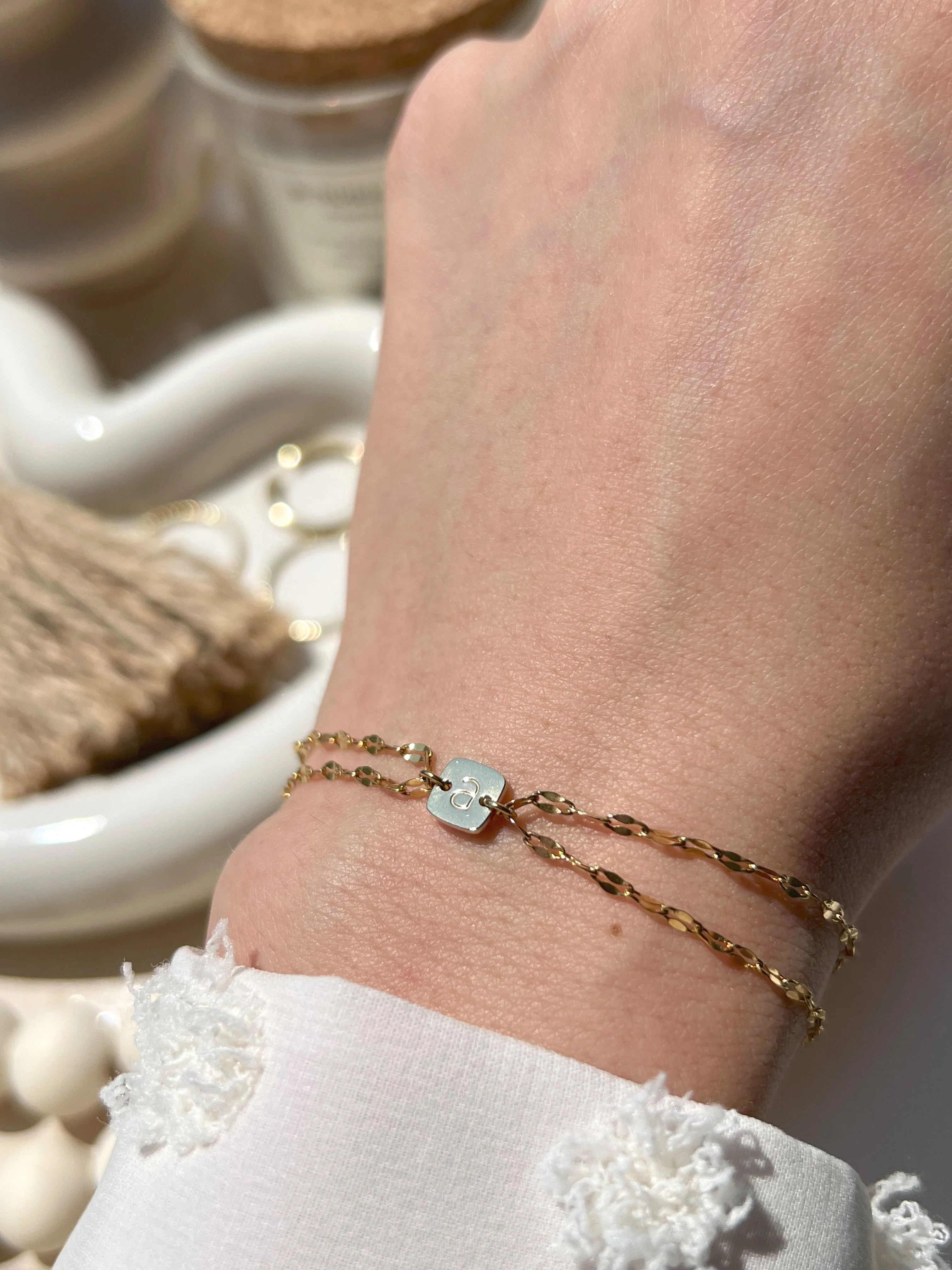 Sparkly Initial Bracelet - Image 3