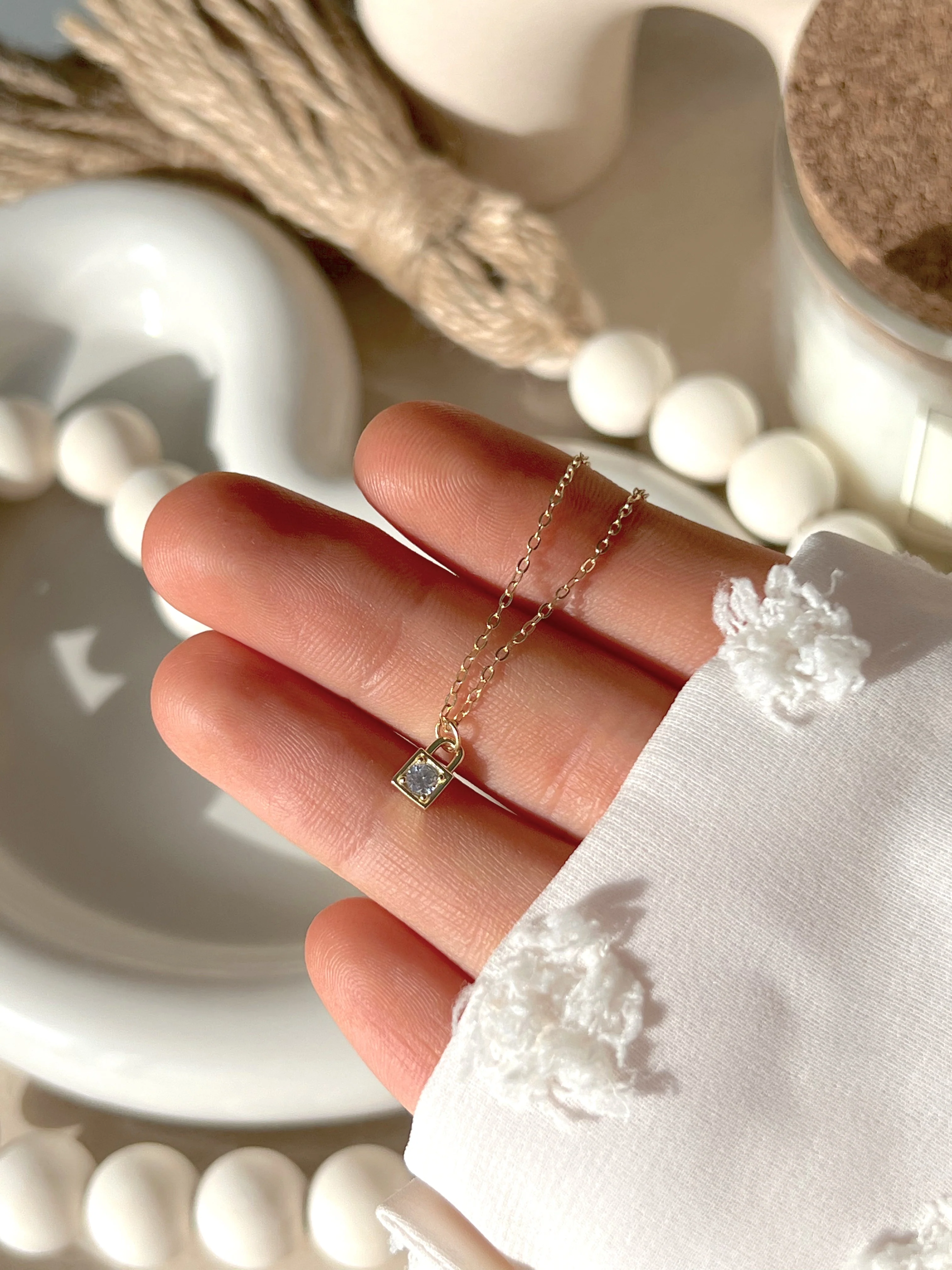 Tiny Lock Necklace - Image 2
