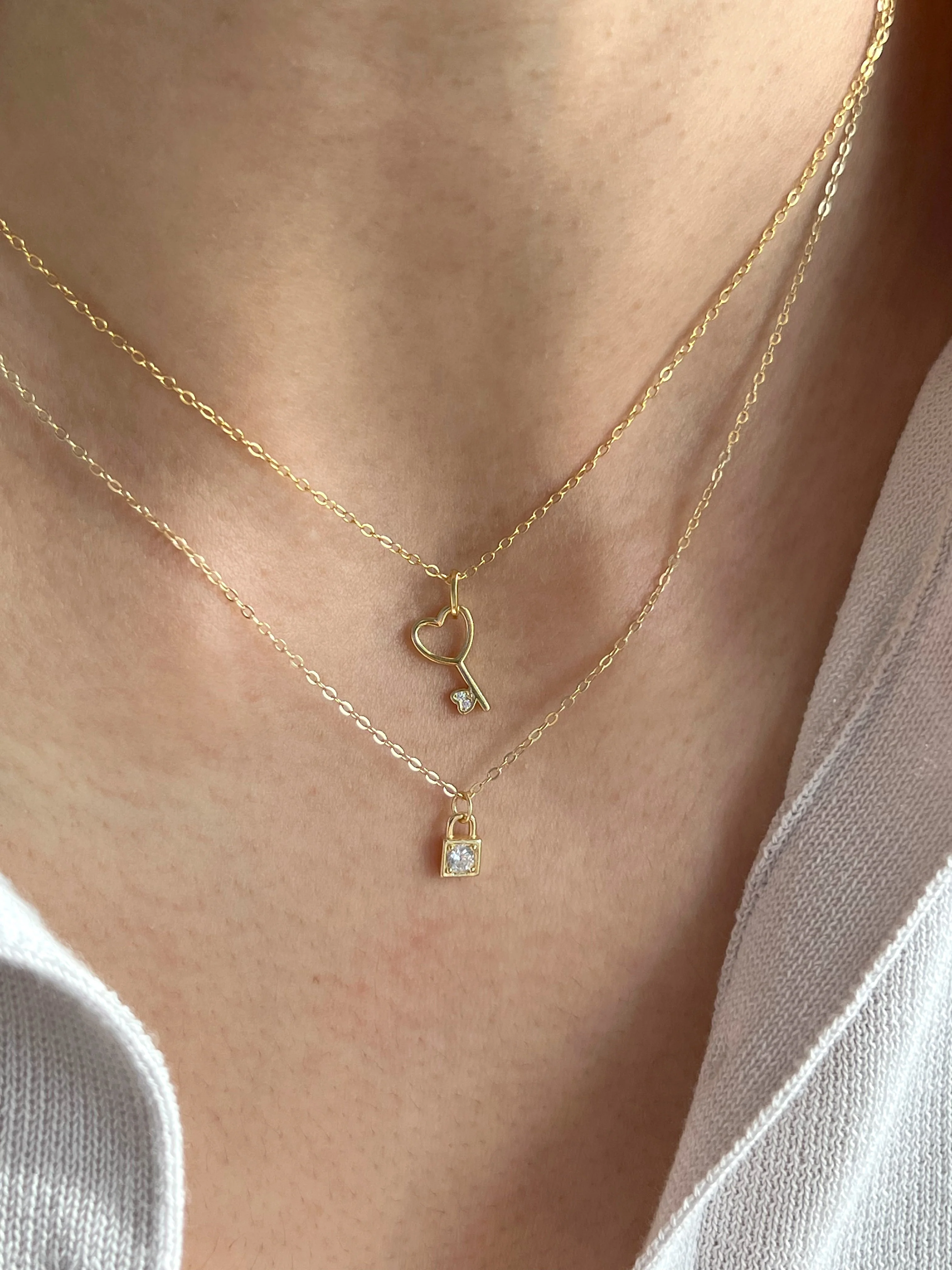 Tiny Lock Necklace - Image 3